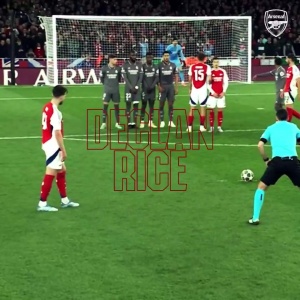 还有谁！阿森纳官方赛季最佳进球：赖斯对皇马第二粒任意球破门